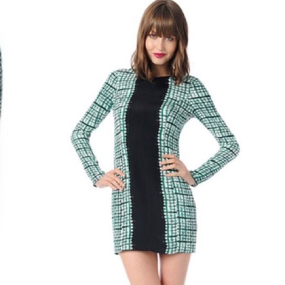 PARKER plaid tie dye silk Lydia shift dress